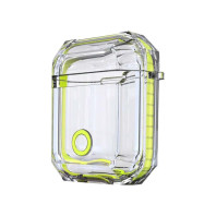 Чехол на AirPods 1/2 Shockproof Transparent Lime